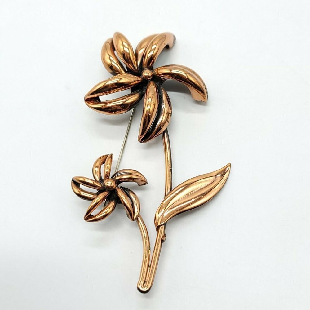 Renoir Large Daisy Floral Flower Brooch Vintage Mi